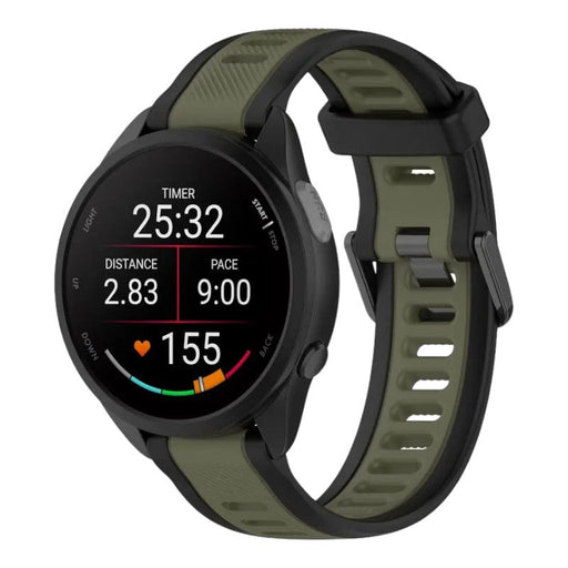 black-green-garmin-fenix-5x-watch-straps-nz-dual-colour-silicone-watch-bands-aus-996631