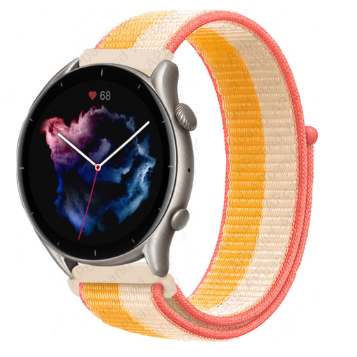 peach-yellow-xiaomi-amazfit-smart-watch,-smart-watch-2-watch-straps-nz-nylon-sports-loop-watch-bands-aus-995571