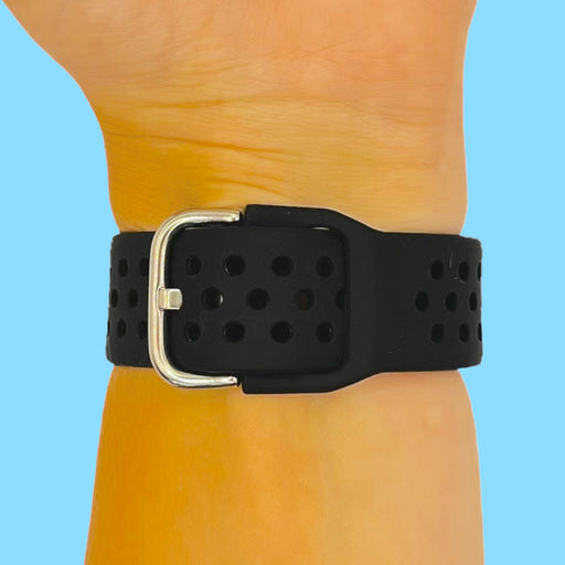 black-coros-nomad-watch-straps-nz-silicone-sports-watch-bands-aus