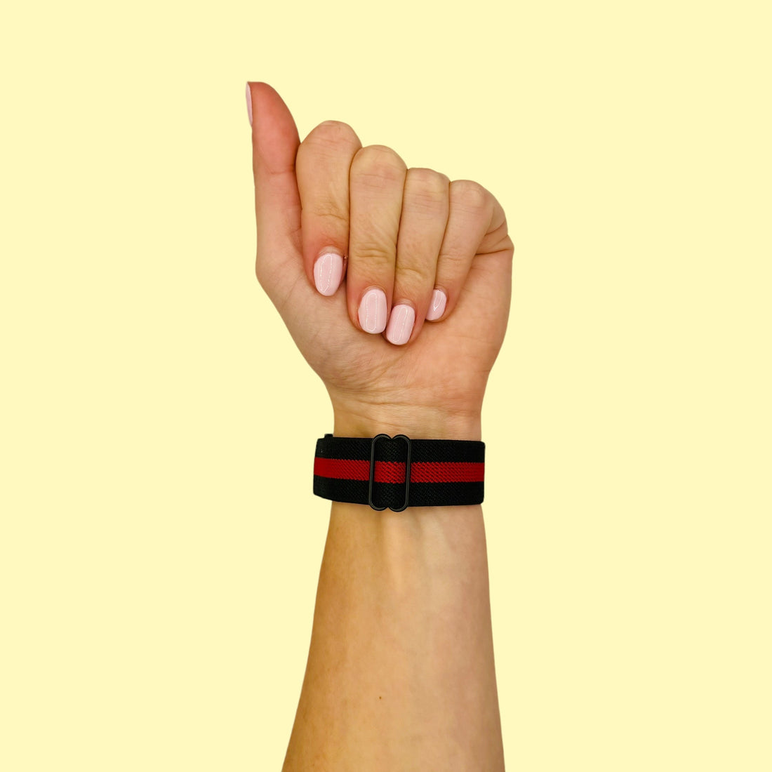 black-red-stripe-samsung-galaxy-watch-6-classic-(43mm)-watch-straps-nz-braided-loop-flex-watch-bands-aus-996763