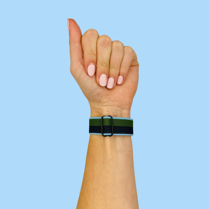 blue-green-stripe-asus-zenwatch-2-(1.45")-watch-straps-nz-braided-loop-flex-watch-bands-aus