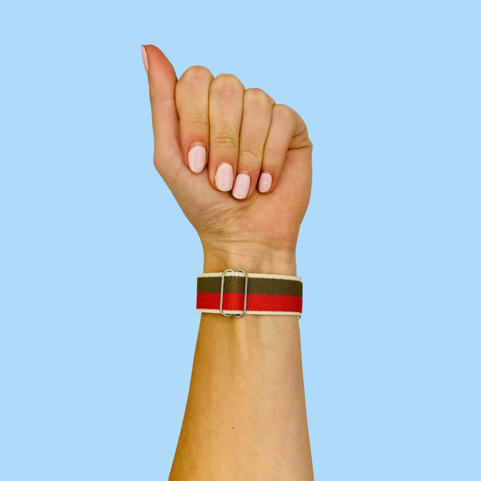 red-brown-white-stripe-asus-zenwatch-2-(1.45")-watch-straps-nz-braided-loop-flex-watch-bands-aus