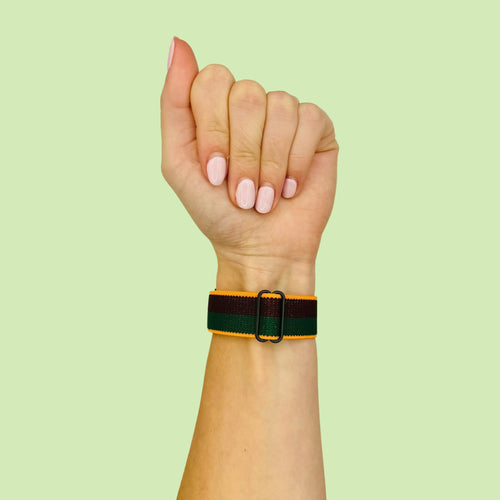 green-brown-orange-stripe-asus-zenwatch-2-(1.45")-watch-straps-nz-braided-loop-flex-watch-bands-aus