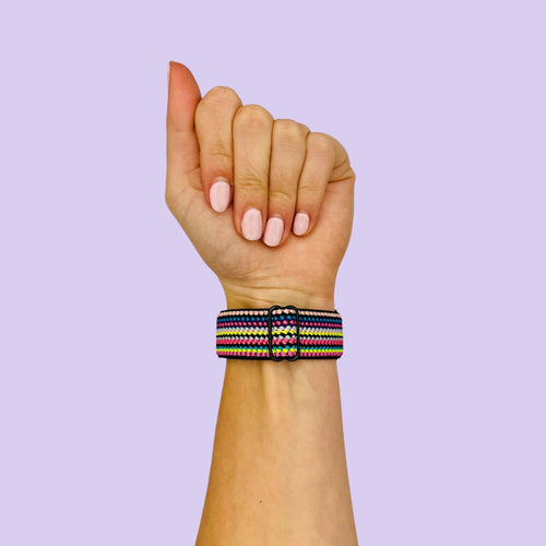 bohemian-rainbow-asus-zenwatch-2-(1.45")-watch-straps-nz-braided-loop-flex-watch-bands-aus