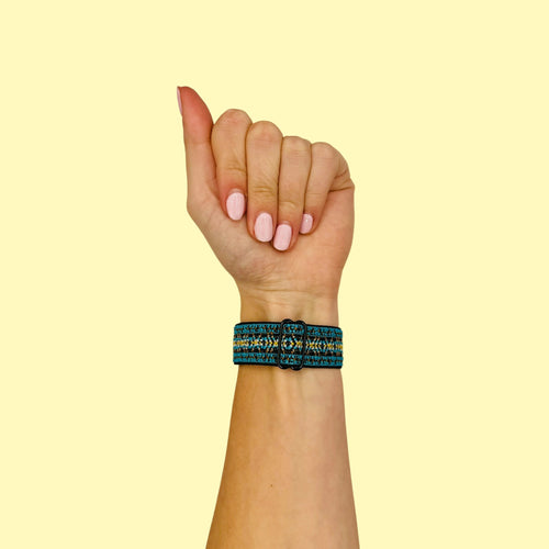 bohemian-teal-asus-zenwatch-2-(1.45")-watch-straps-nz-braided-loop-flex-watch-bands-aus