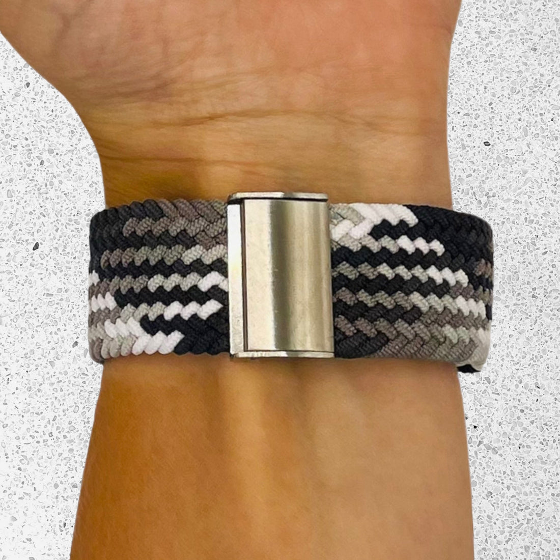 black-grey-white-huawei-honor-s1-watch-straps-nz-nylon-braided-loop-watch-bands-aus-997134