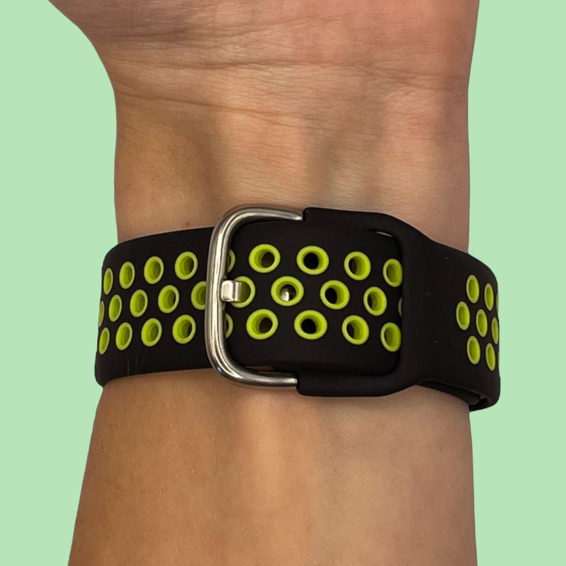 black-and-green-garmin-fenix-5s-watch-straps-nz-silicone-sports-watch-bands-aus