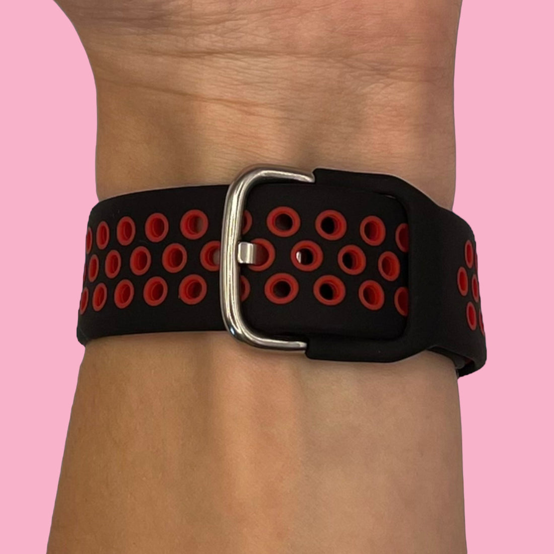 black-and-red-garmin-instinct-watch-straps-nz-silicone-sports-watch-bands-aus