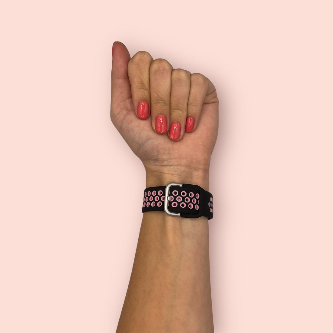 black-and-pink-garmin-fenix-7s-watch-straps-nz-silicone-sports-watch-bands-aus