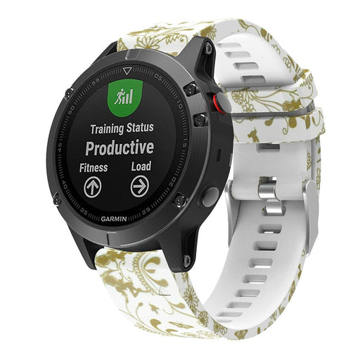 gold-flowers-garmin-fenix-7-watch-straps-nz-pattern-silicone-watch-bands-aus-803312