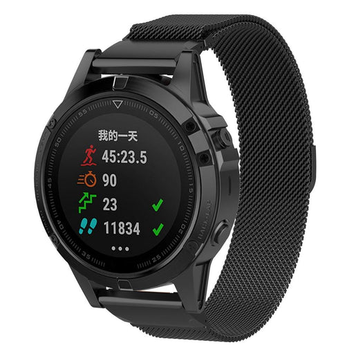 black-garmin-instinct-3-(45mm)-watch-straps-nz-milanese-watch-bands-aus