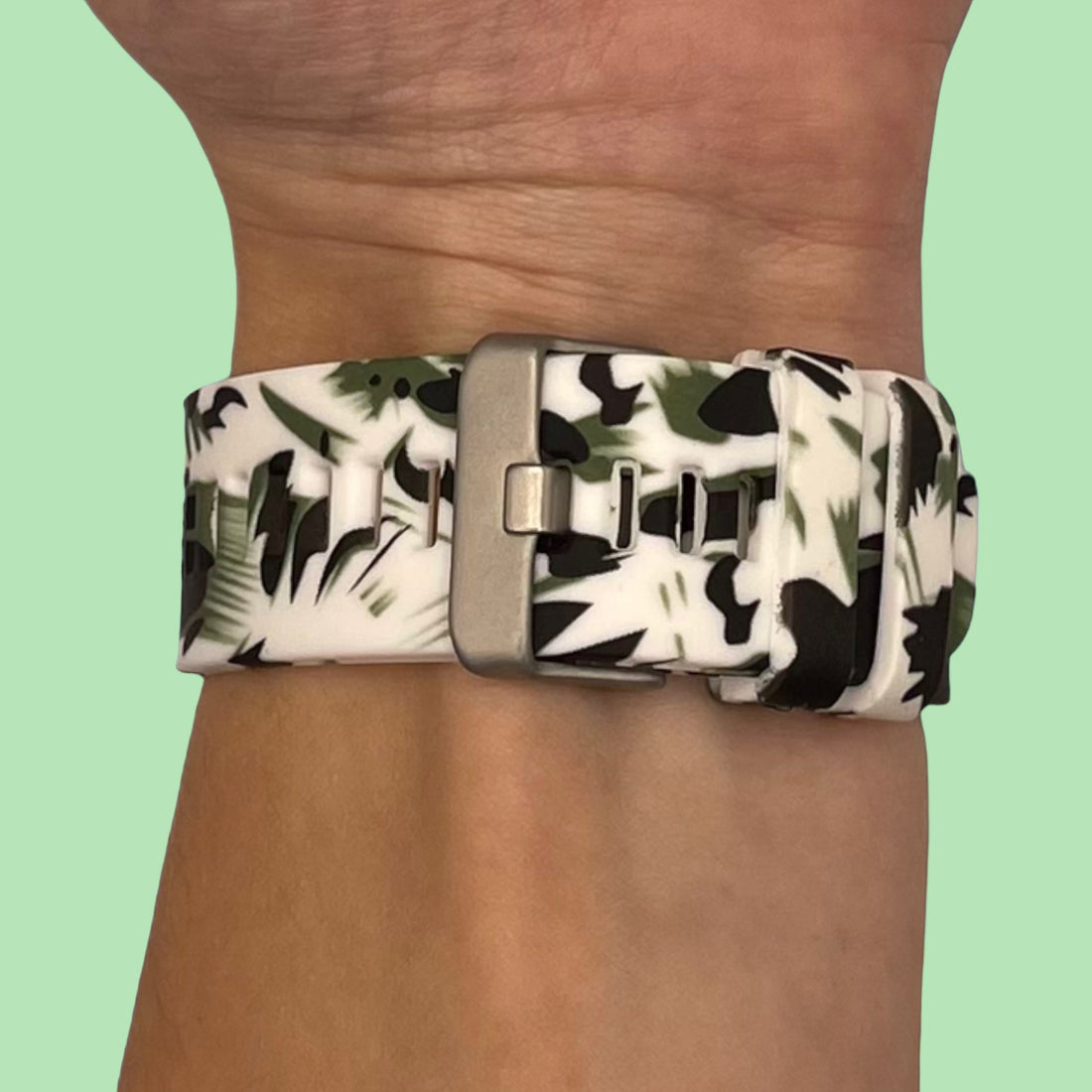 green-flowers-garmin-fenix-6-watch-straps-nz-pattern-silicone-watch-bands-aus-803310