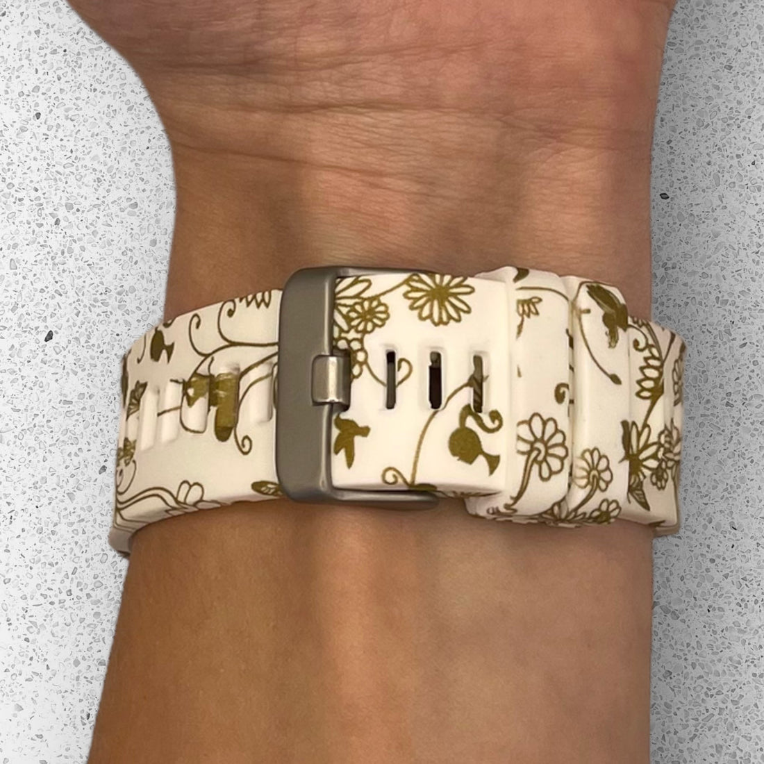gold-flowers-garmin-forerunner-745-watch-straps-nz-pattern-silicone-watch-bands-aus-803312