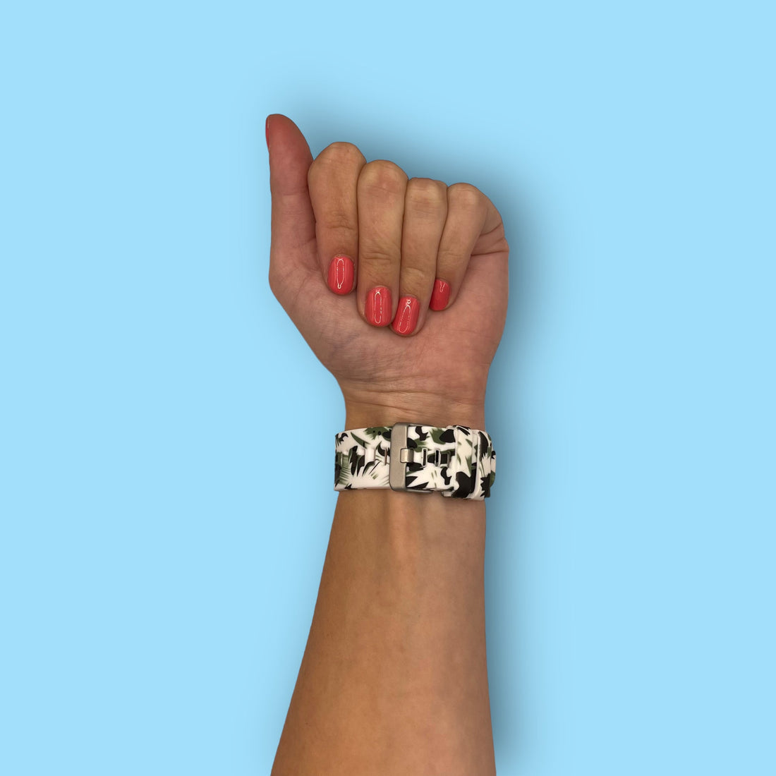 green-flowers-garmin-descent-g2-watch-straps-nz-pattern-silicone-watch-bands-aus-803310