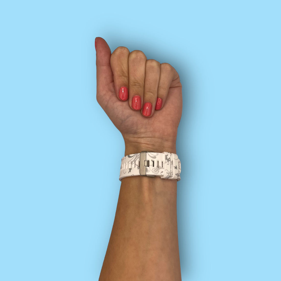 flowers-white-garmin-instinct-e-(45mm)-watch-straps-nz-pattern-silicone-watch-bands-aus-803313