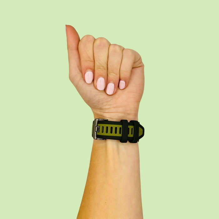 black-green-garmin-venu-2-plus-watch-straps-nz-dual-colour-silicone-watch-bands-aus-996620
