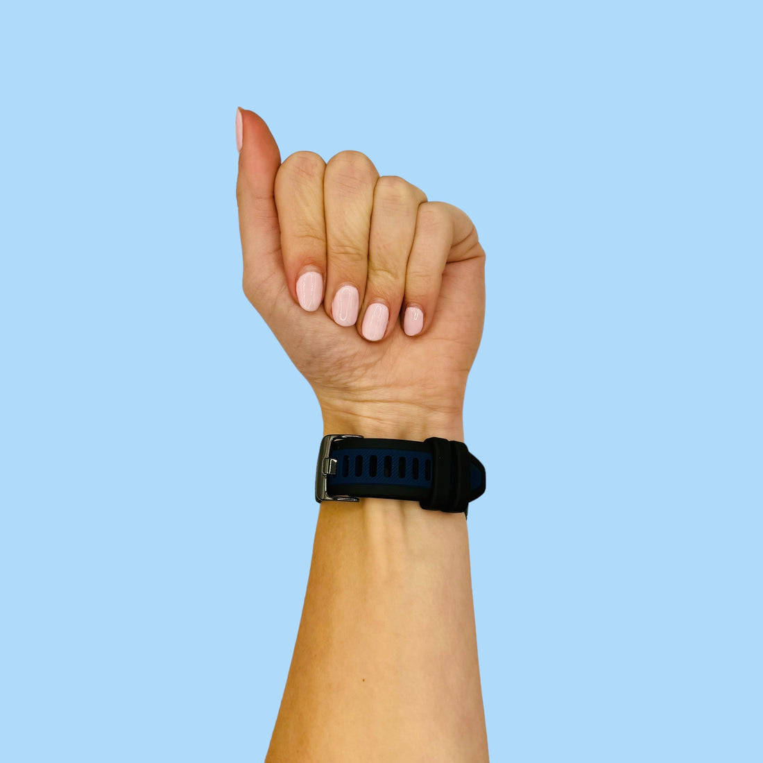black-navy-blue-huawei-honor-magic-watch-2-watch-straps-nz-dual-colour-silicone-watch-bands-aus-996616