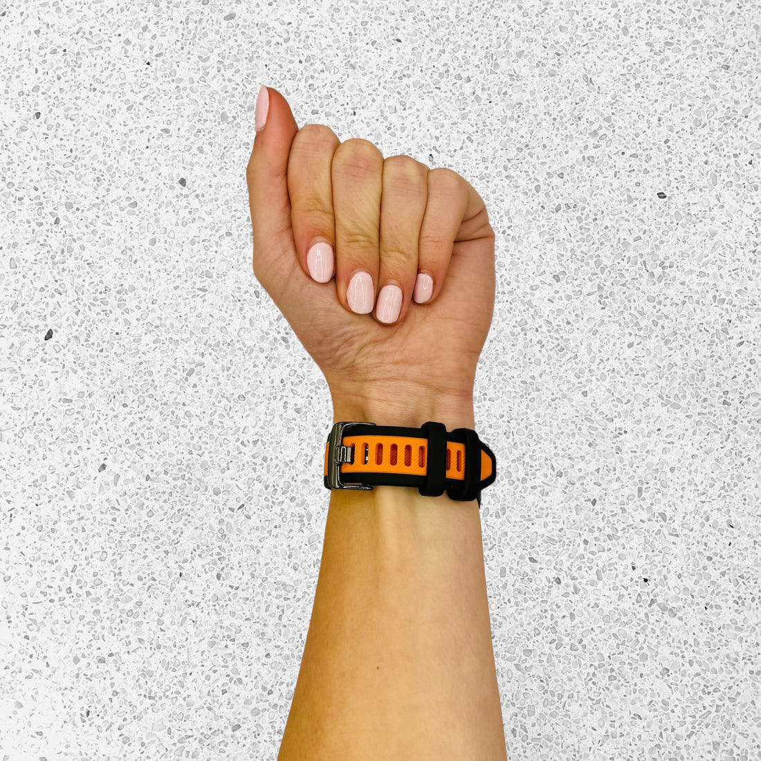 black-orange-garmin-venu-x1-watch-straps-nz-dual-colour-silicone-watch-bands-aus-996622