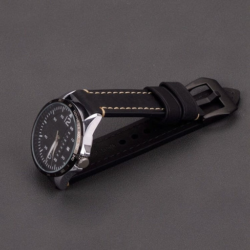 black-black-buckle-garmin-forerunner-970-watch-straps-nz-retro-leather-watch-bands-aus