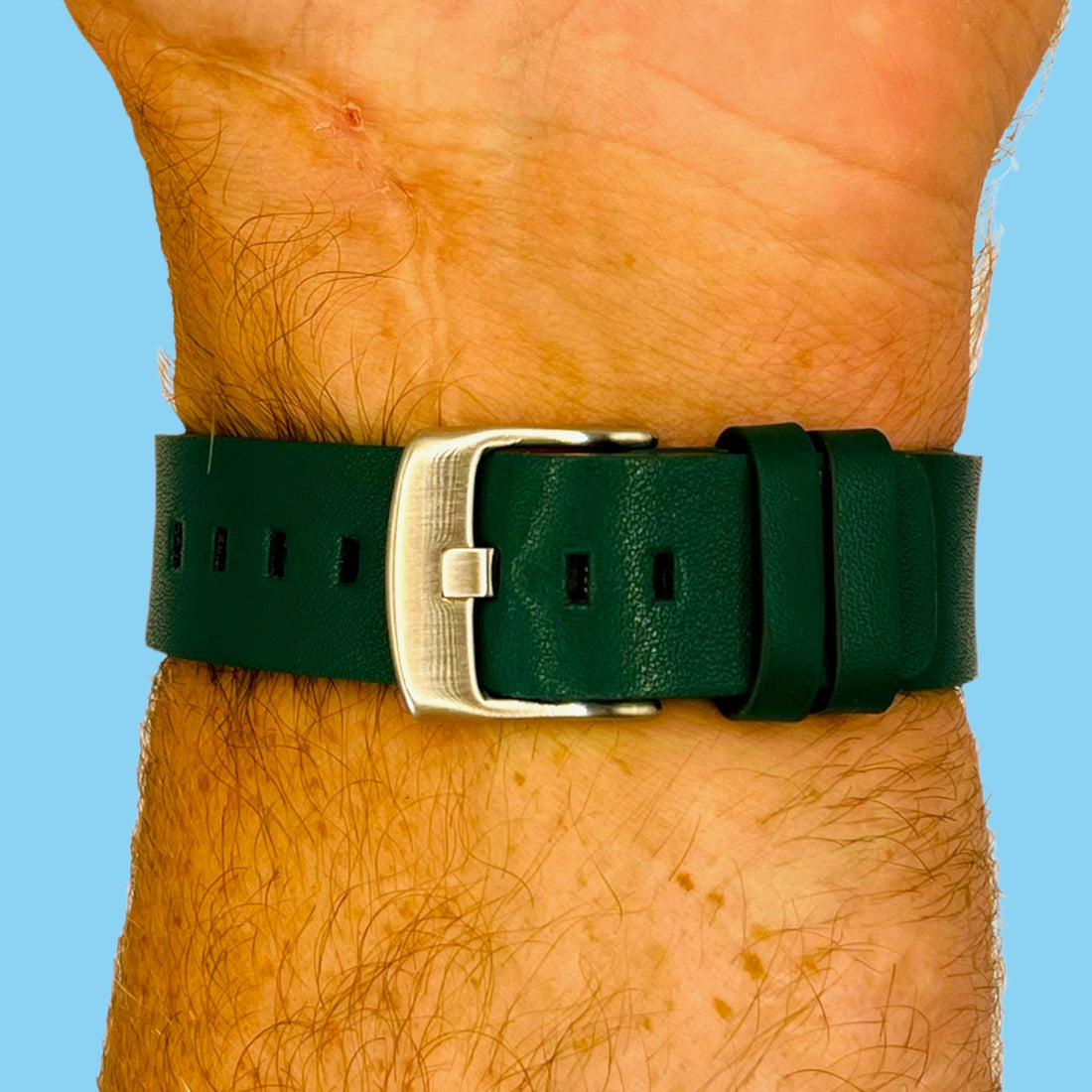 green-silver-buckle-garmin-vivoactive-6--watch-straps-nz-leather-watch-bands-aus