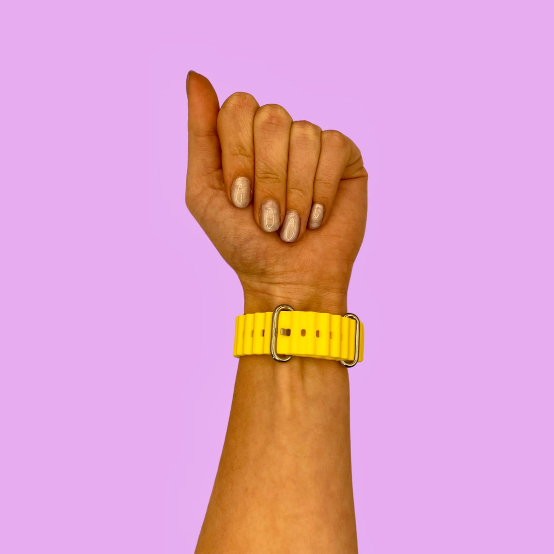 yellow-ocean-bandssamsung-galaxy-watch-7-(44mm)-watch-straps-nz-ocean-band-silicone-watch-bands-aus