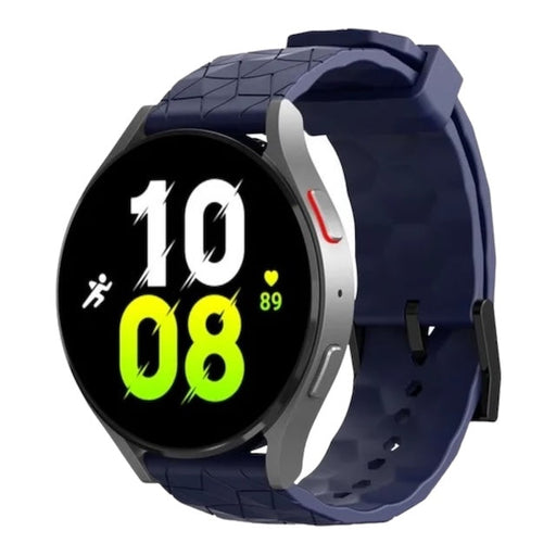 navy-bue-hex-pattern-fossil-women's-gen-4-q-venture-hr-watch-straps-nz-silicone-football-pattern-watch-bands-aus-996401