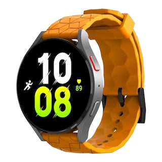 orange-hex-pattern-garmin-bounce-2-watch-straps-nz-silicone-football-pattern-watch-bands-aus
