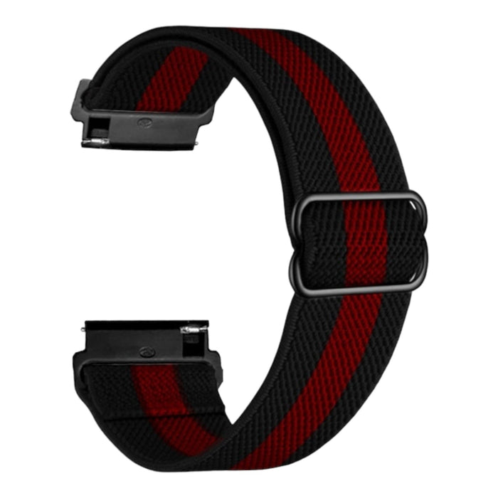 black-red-stripe-asus-zenwatch-2-(1.45")-watch-straps-nz-braided-loop-flex-watch-bands-aus