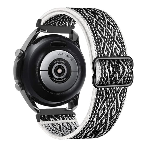 bohemian-black-white-asus-zenwatch-2-(1.45")-watch-straps-nz-braided-loop-flex-watch-bands-aus