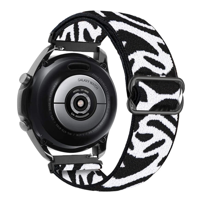 zebra-white-asus-zenwatch-2-(1.45")-watch-straps-nz-braided-loop-flex-watch-bands-aus