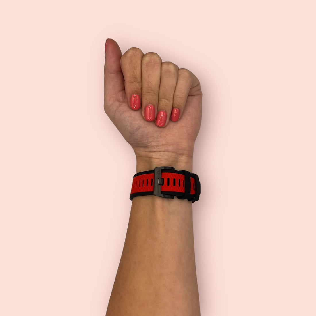 red-garmin-fenix-e-watch-straps-nz-dual-colour-sports-watch-bands-aus