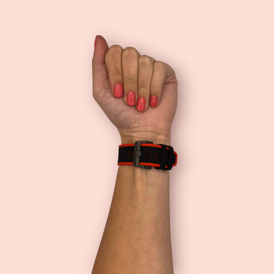 red-black-garmin-fenix-e-watch-straps-nz-dual-colour-sports-watch-bands-aus