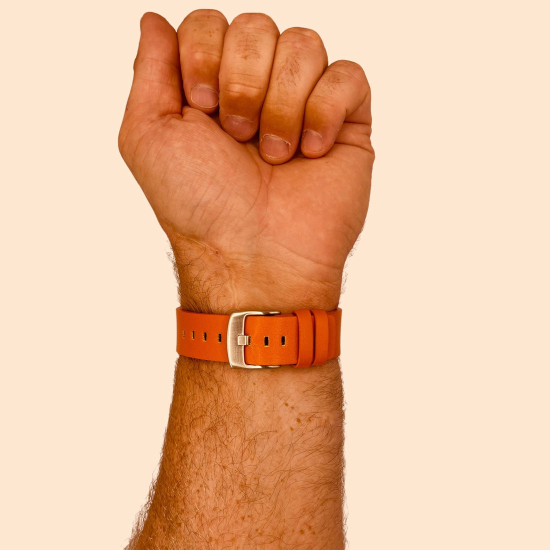 orange-silver-buckle-garmin-venu-x1-watch-straps-nz-leather-watch-bands-aus