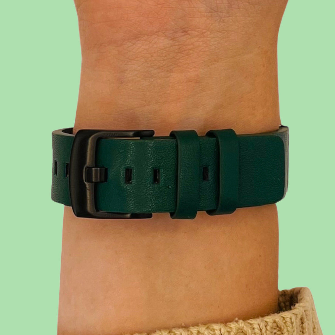 green-black-buckle-garmin-descent-g2-watch-straps-nz-leather-watch-bands-aus