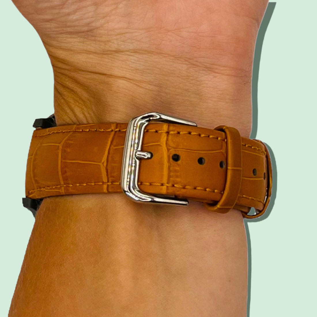 brown-garmin-venu-x1-watch-straps-nz-snakeskin-leather-watch-bands-aus