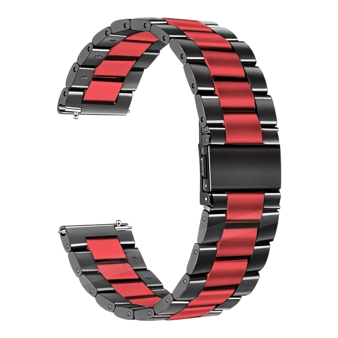 black-red-metal-thehorse-18mm-range-watch-straps-nz-stainless-steel-link-watch-bands-aus-991105