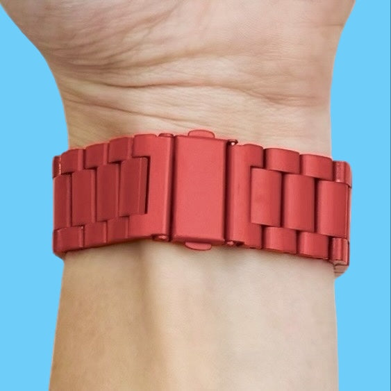 red-metal-garmin-venu-x1-watch-straps-nz-stainless-steel-link-watch-bands-aus