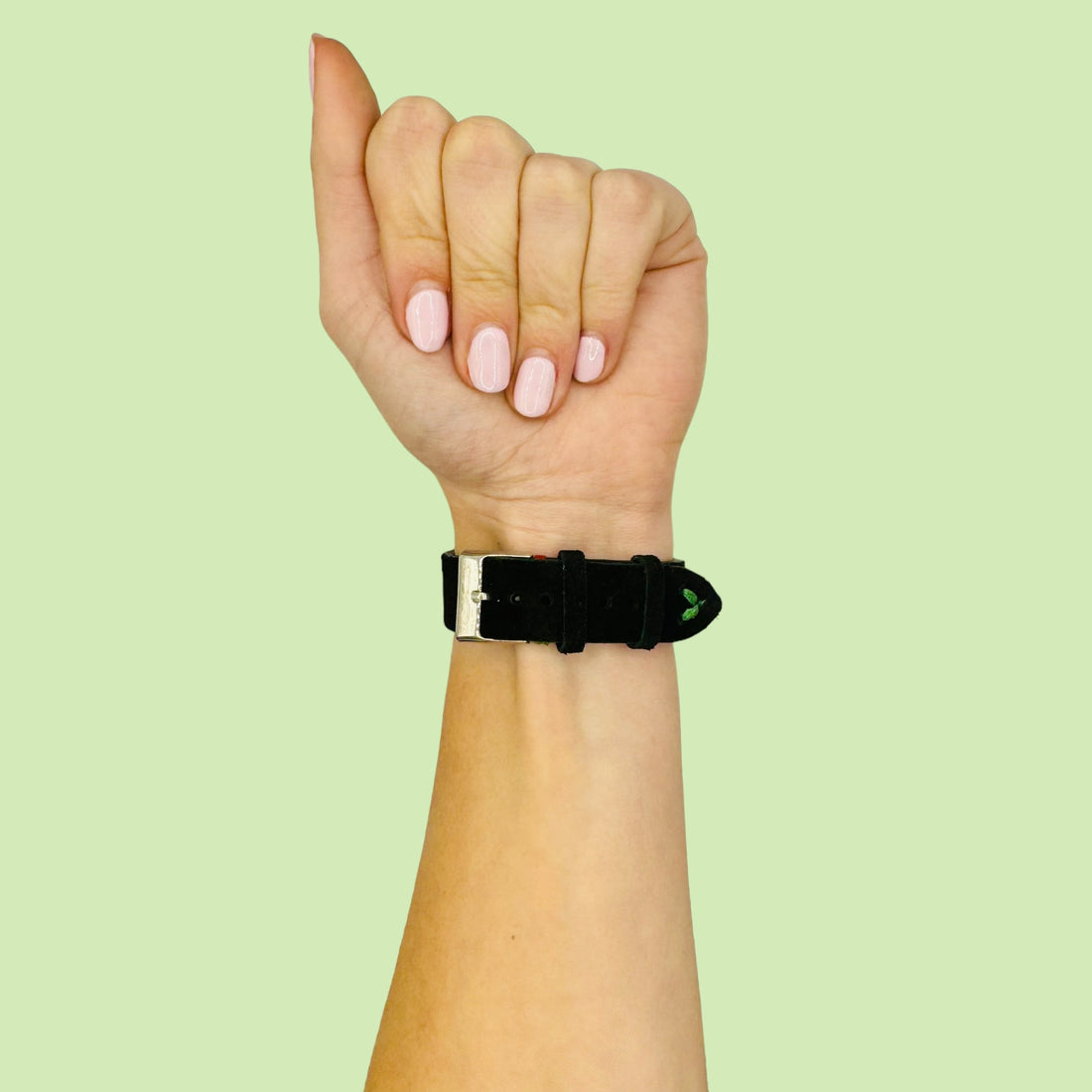 black-red-green-garmin-approach-s70-(47mm)-watch-straps-nz-suede-watch-bands-aus-992913