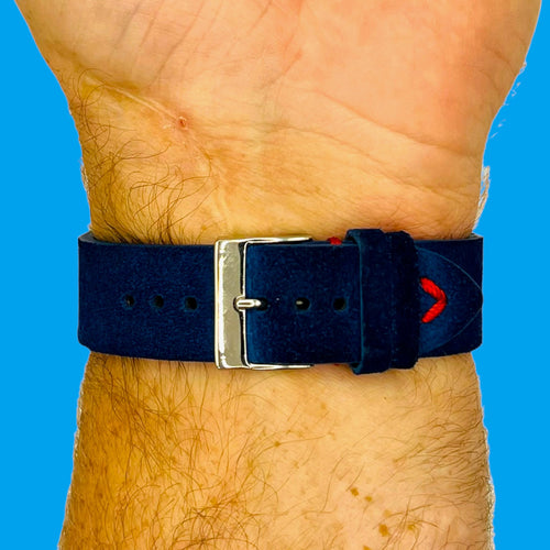 navy-blue-red-samsung-galaxy-watch-7-(40mm)-watch-straps-nz-suede-watch-bands-aus