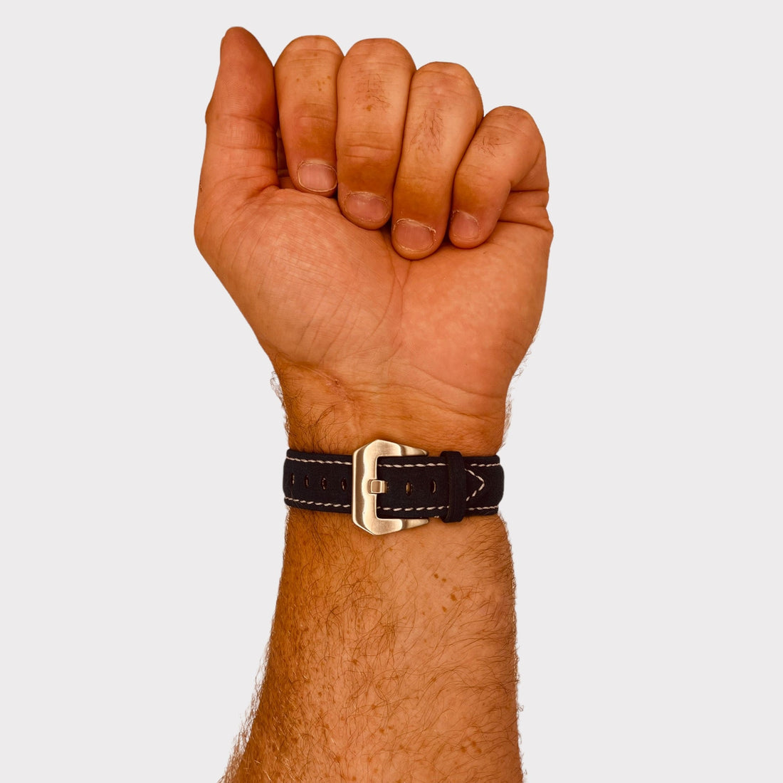 black-silver-buckle-huawei-watch-gt3-pro-watch-straps-nz-retro-leather-watch-bands-aus