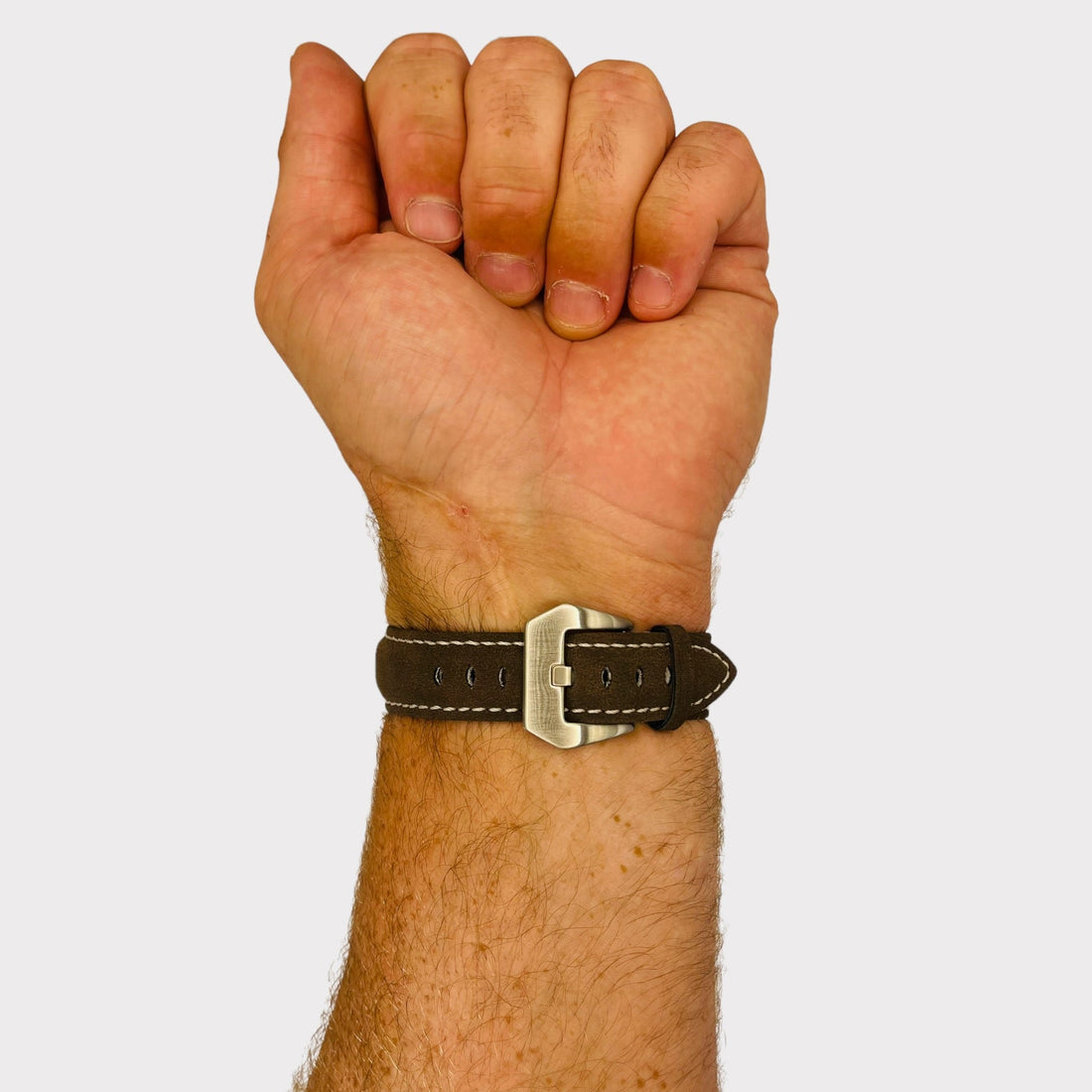 mocha-silver-buckle-skagen-22mm-range-watch-straps-nz-retro-leather-watch-bands-aus