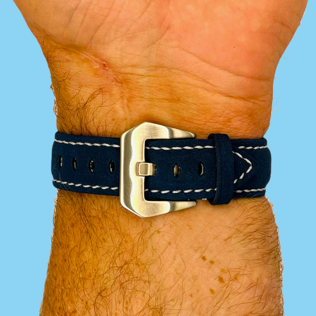 blue-silver-buckle-garmin-vivomove-trend-watch-straps-nz-retro-leather-watch-bands-aus