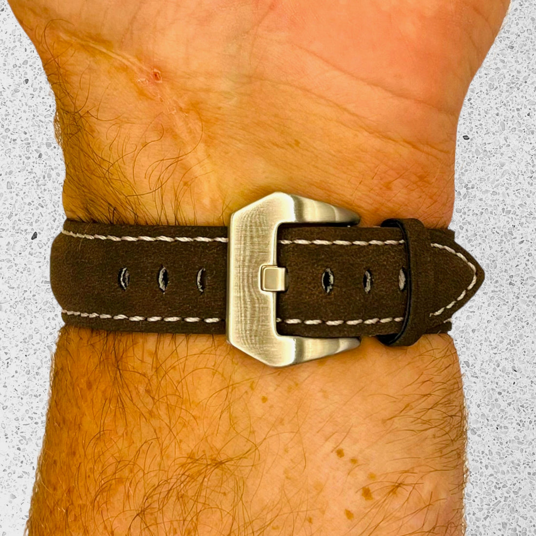 mocha-silver-buckle-xiaomi-redmi-watch-3-active,-lite-youth-watch-straps-nz-retro-leather-watch-bands-aus