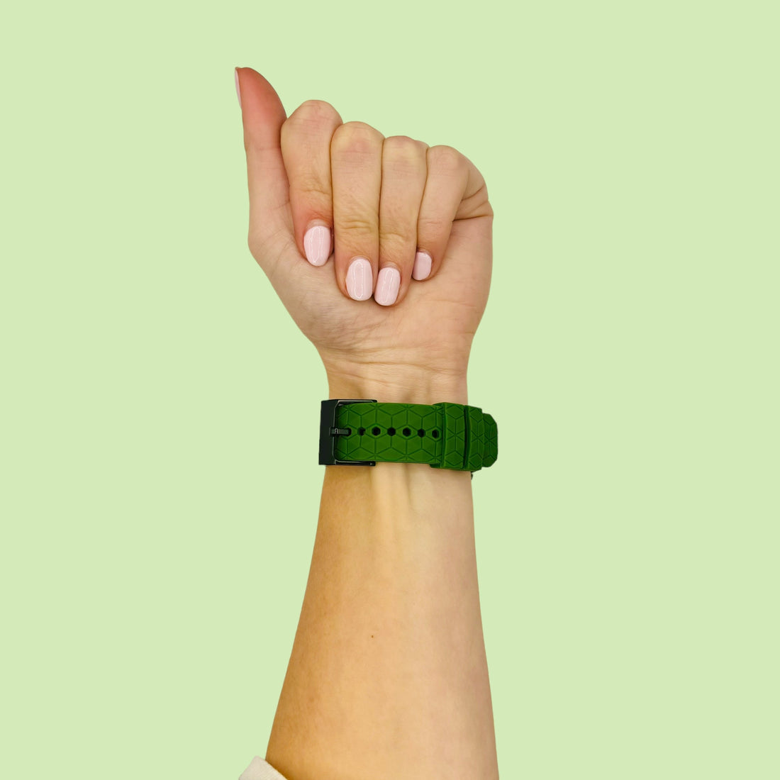 army-green-hex-pattern-coros-vertix-2-watch-straps-nz-silicone-football-pattern-watch-bands-aus-996412