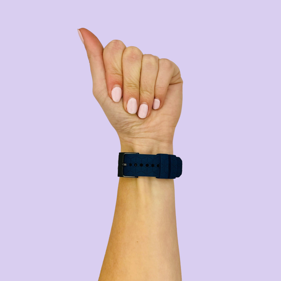 navy-blue-hex-pattern-garmin-epix-pro-(gen-2,-42mm)-watch-straps-nz-silicone-football-pattern-watch-bands-aus