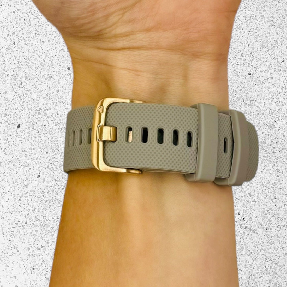 grey-rose-gold-buckle-huawei-watch-gt4-41mm-watch-straps-nz-silicone-watch-bands-aus
