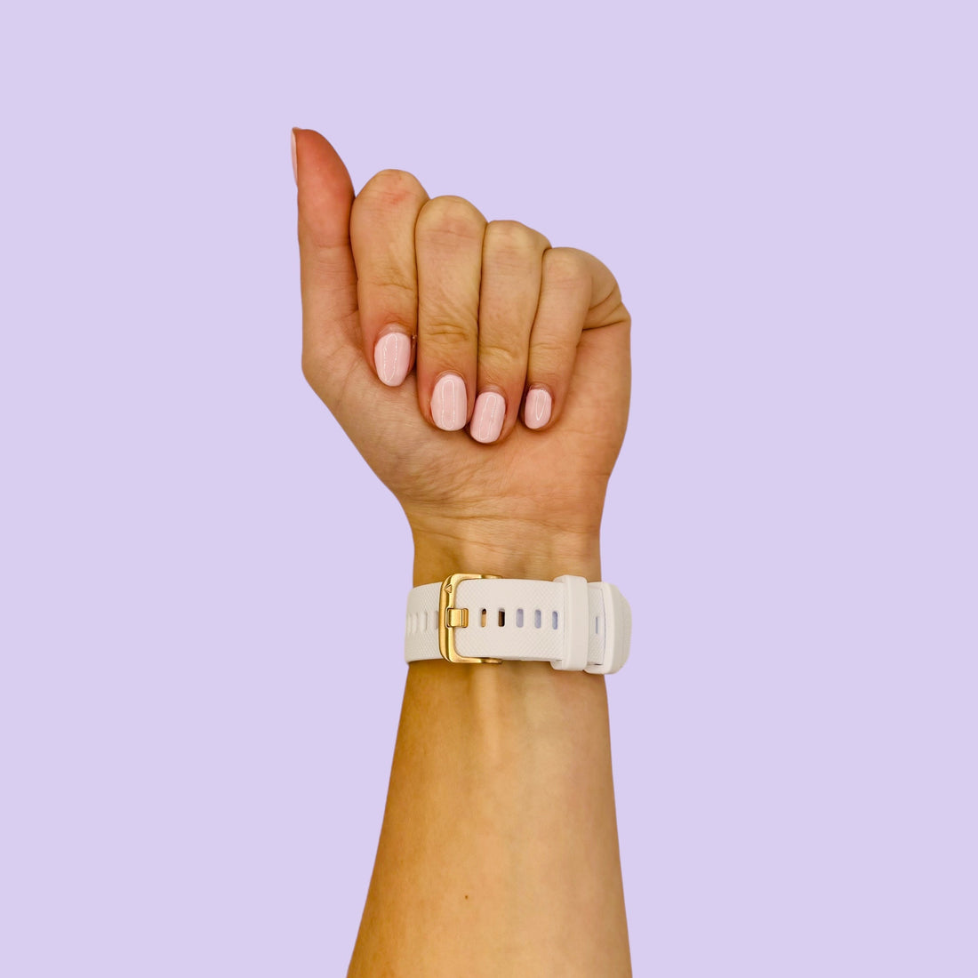 white-rose-gold-buckle-garmin-instinct-3-(45mm)-watch-straps-nz-silicone-watch-bands-aus