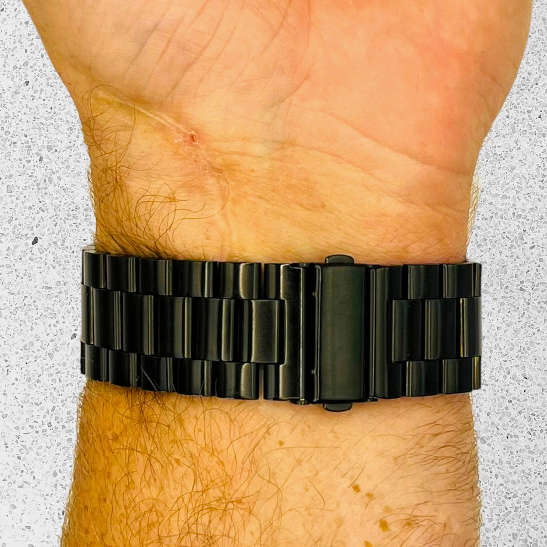 black-metal-samsung-galaxy-watch-7-(44mm)-watch-straps-nz-stainless-steel-link-watch-bands-aus