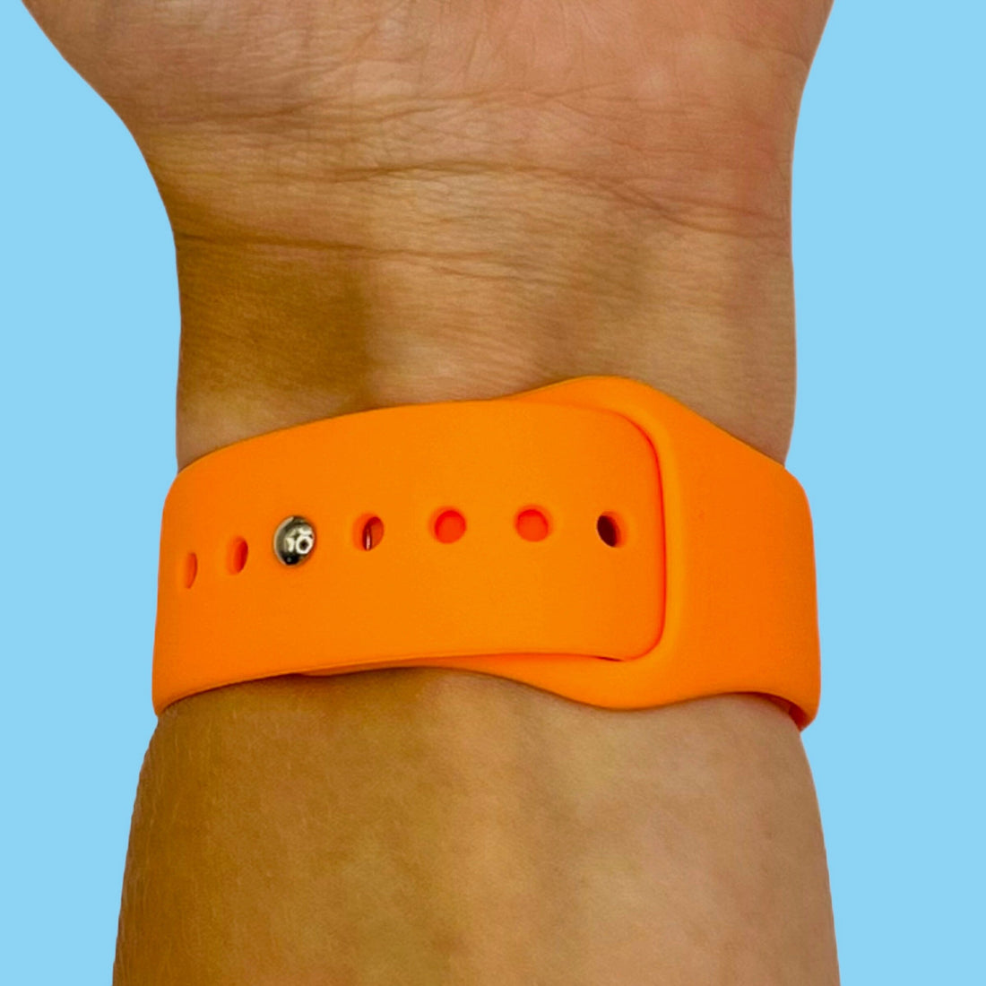 orange-samsung-galaxy-watch-5-pro-(45mm)-watch-straps-nz-silicone-button-watch-bands-aus