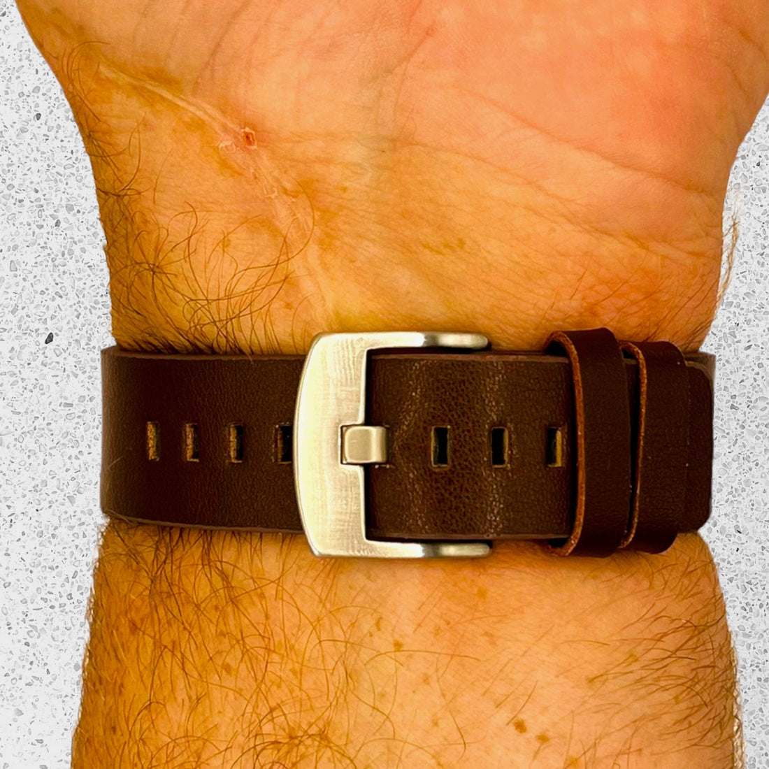 brown-silver-buckle-huawei-watch-gt-46mm-watch-straps-nz-leather-watch-bands-aus